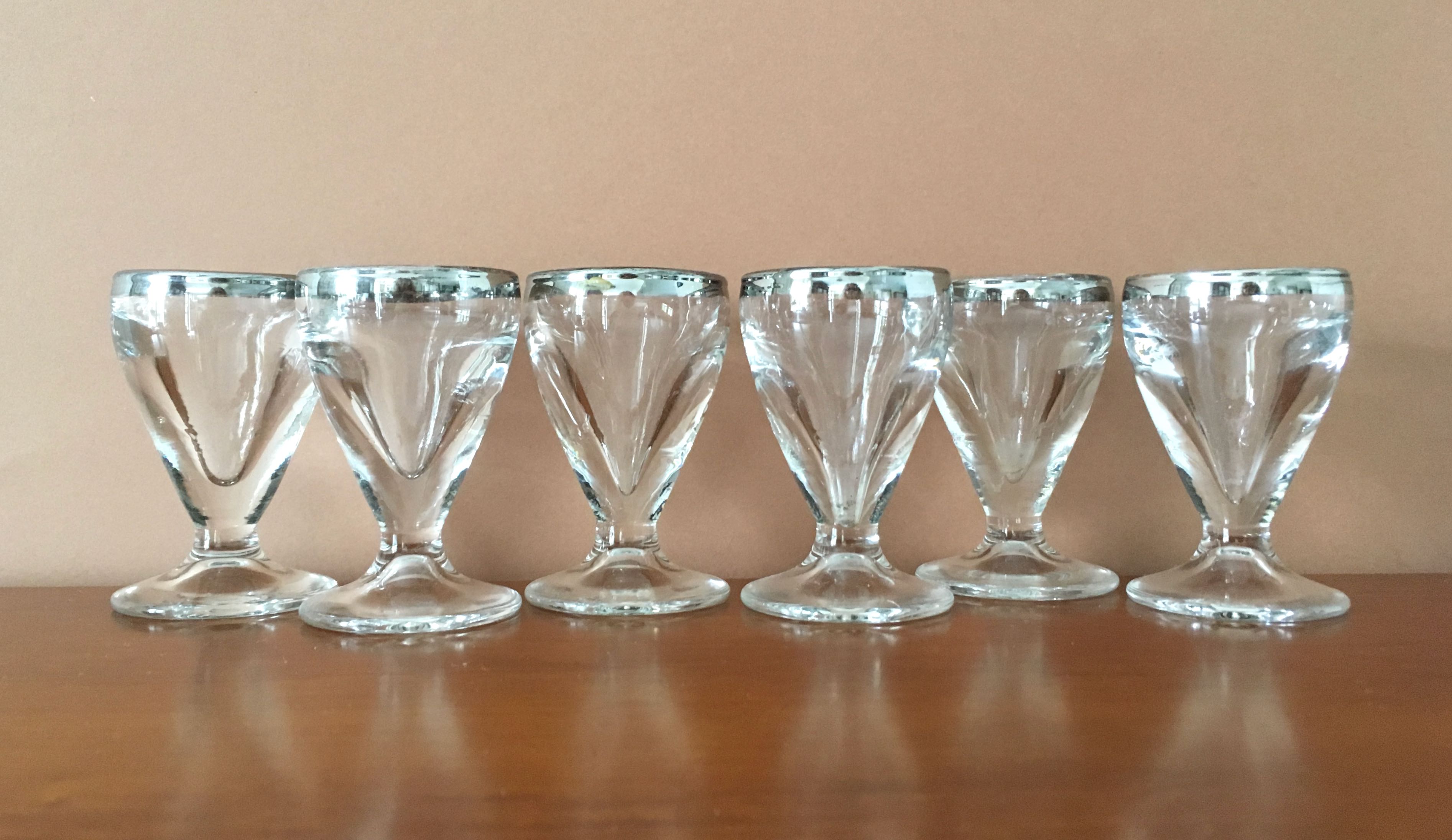 Set 6 alcohol glasses 50s