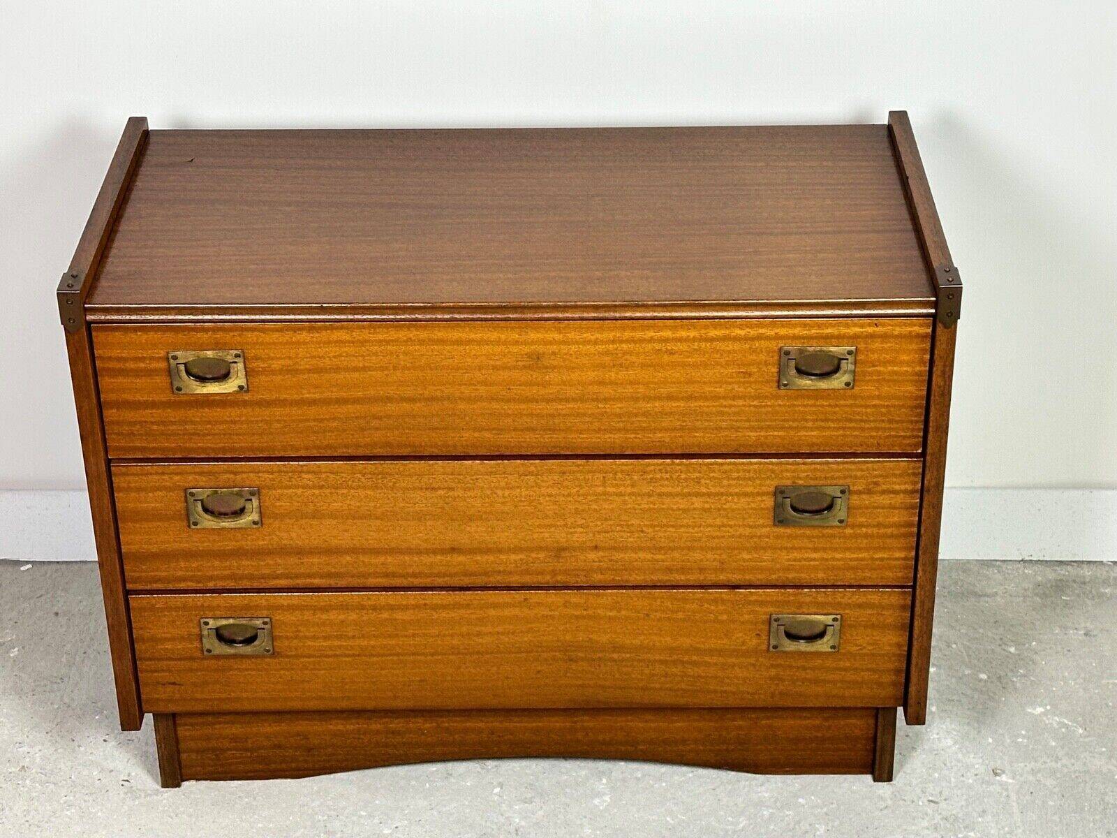 Commode marine en placage de teck Gautier france 1960