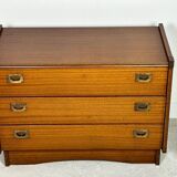 Commode marine en placage de teck Gautier france 1960