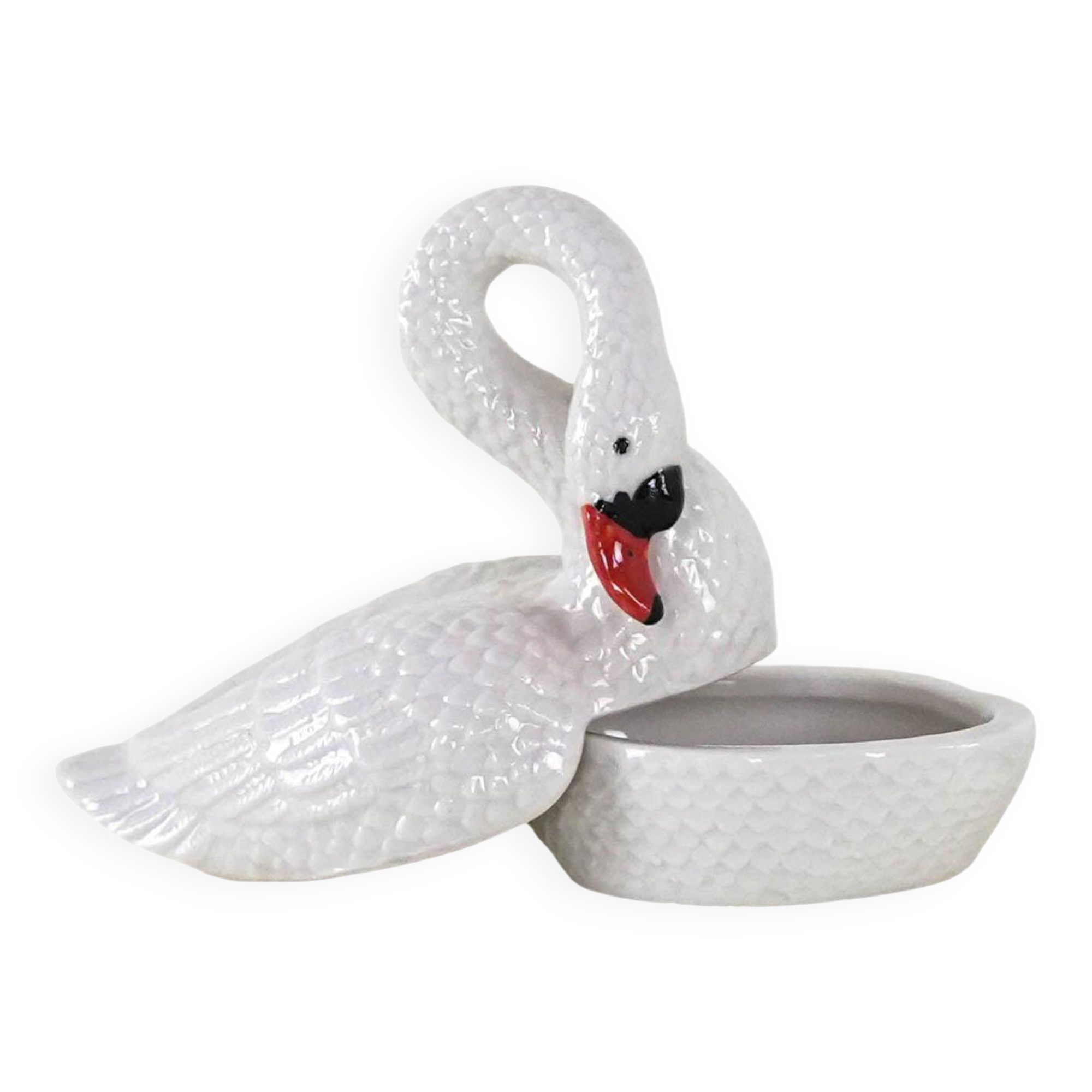 Porcelain swan box, 1960s, made in Europe