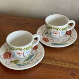 Duo of Picasso Fragonard cups