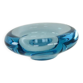 Glass platter, Danish design, 1960s, manufacturer: Holmegaard, designer: Pe