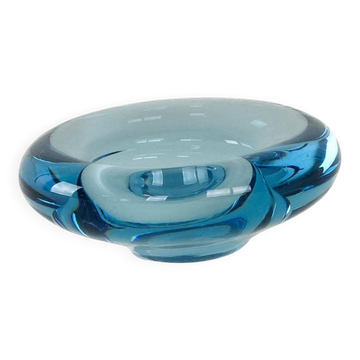 Glass platter, Danish design, 1960s, manufacturer: Holmegaard, designer: Pe