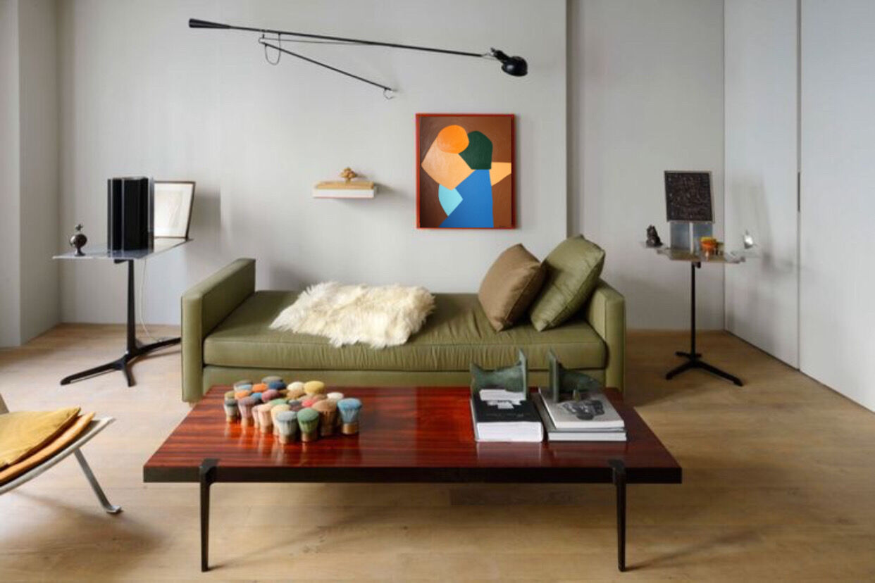 Original figurative painting "come closer" 73x60 cm