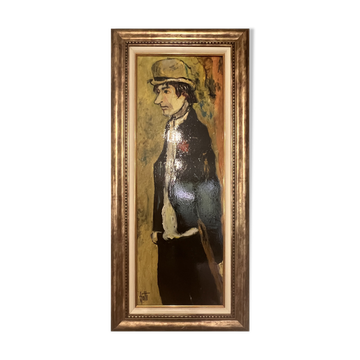 Oil on canvas - portrait of an elegant