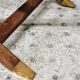 Vintage butler tray nautical side table mahogany