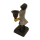 Cast iron servant monkey candle holder