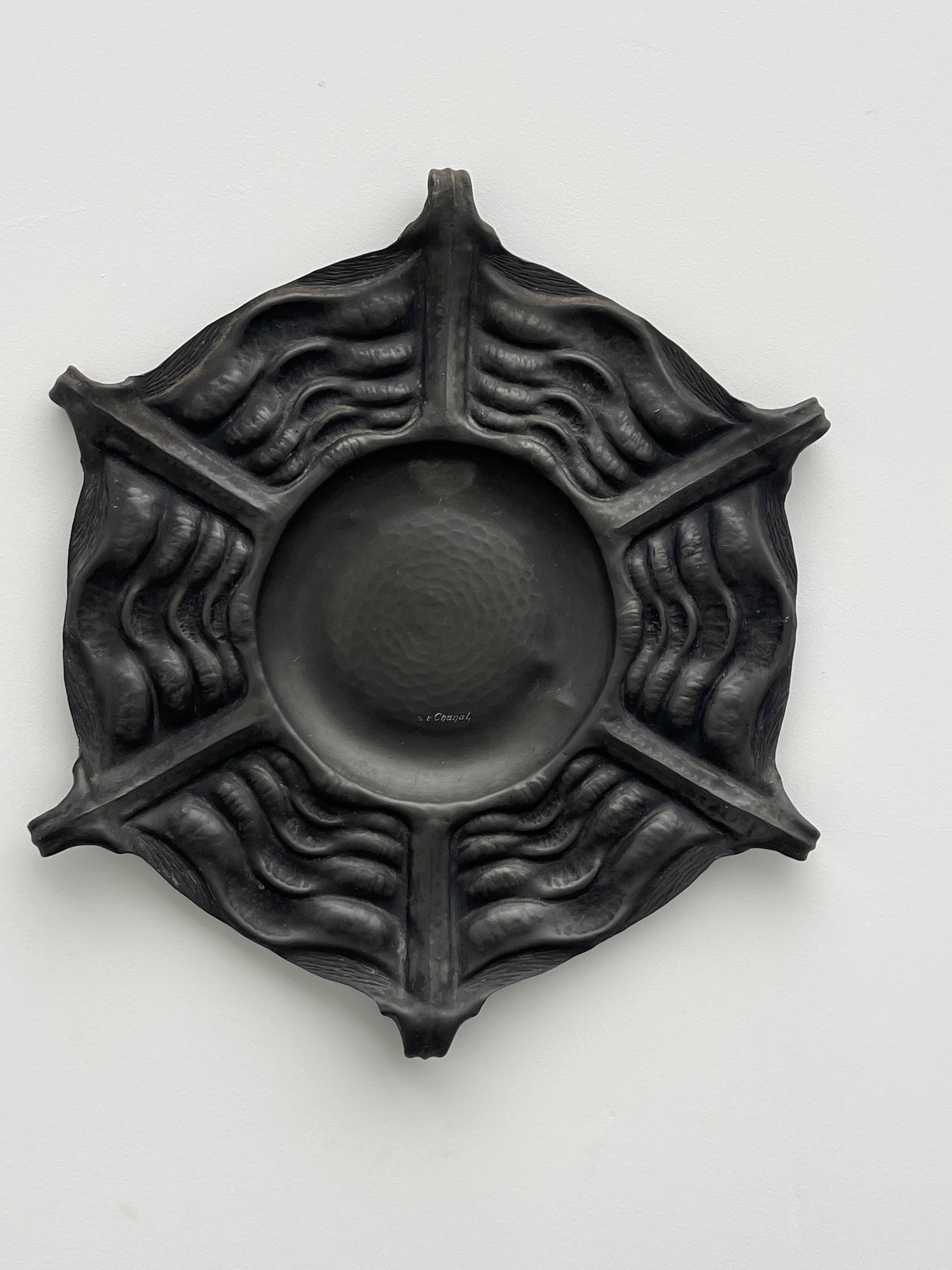 Repoussé Pewter Dish Alice & Eugène Chanal 1900/1925