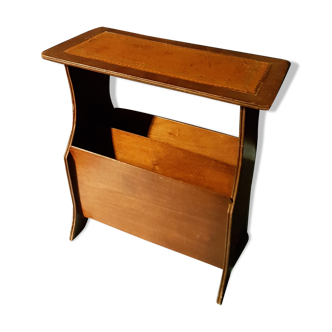 Wooden and leather magazine table/door
