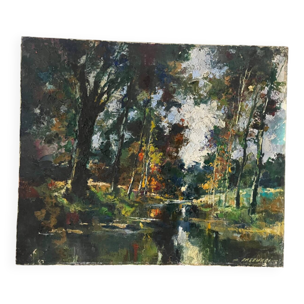 La  Cure rivière, technique couteau signé Robert Falcucci (1900-1989)