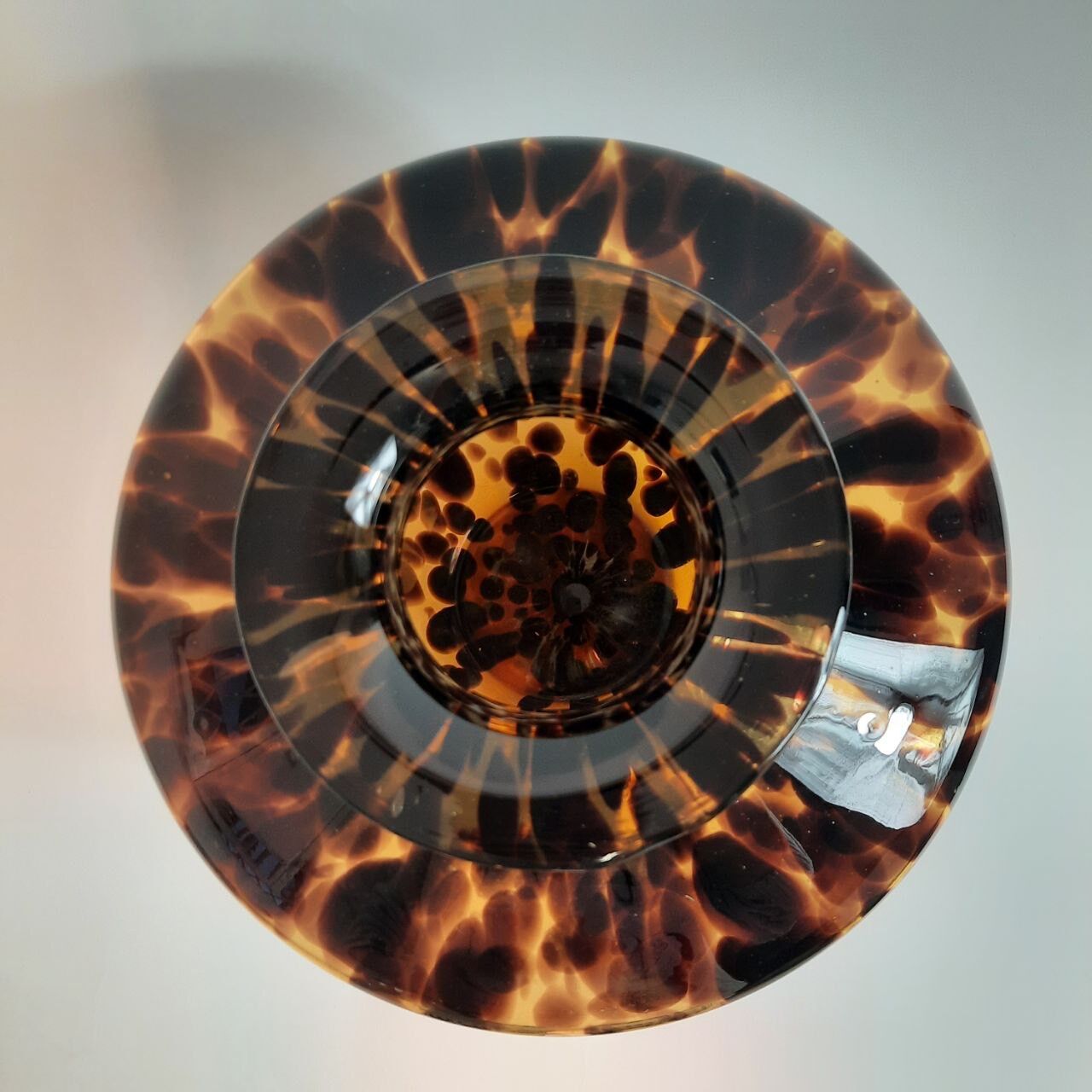 Vintage 80s / 90s spotted vase, Murano glass for Dior.