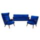 Blue living room set, Danish design, 1960s, designer: Chresten Findahl Brod