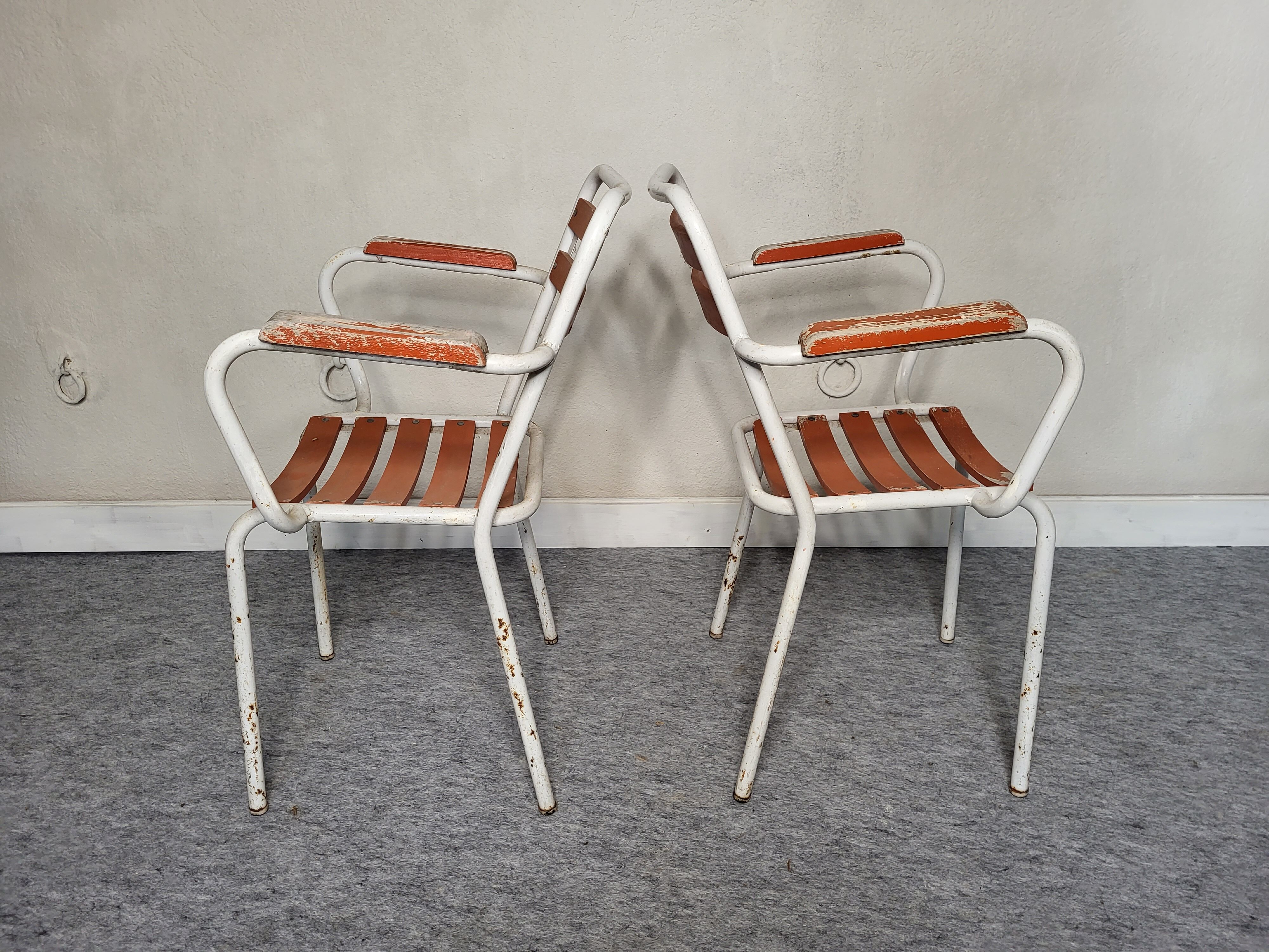 Set of 2 armchairs Tolix T2 50s