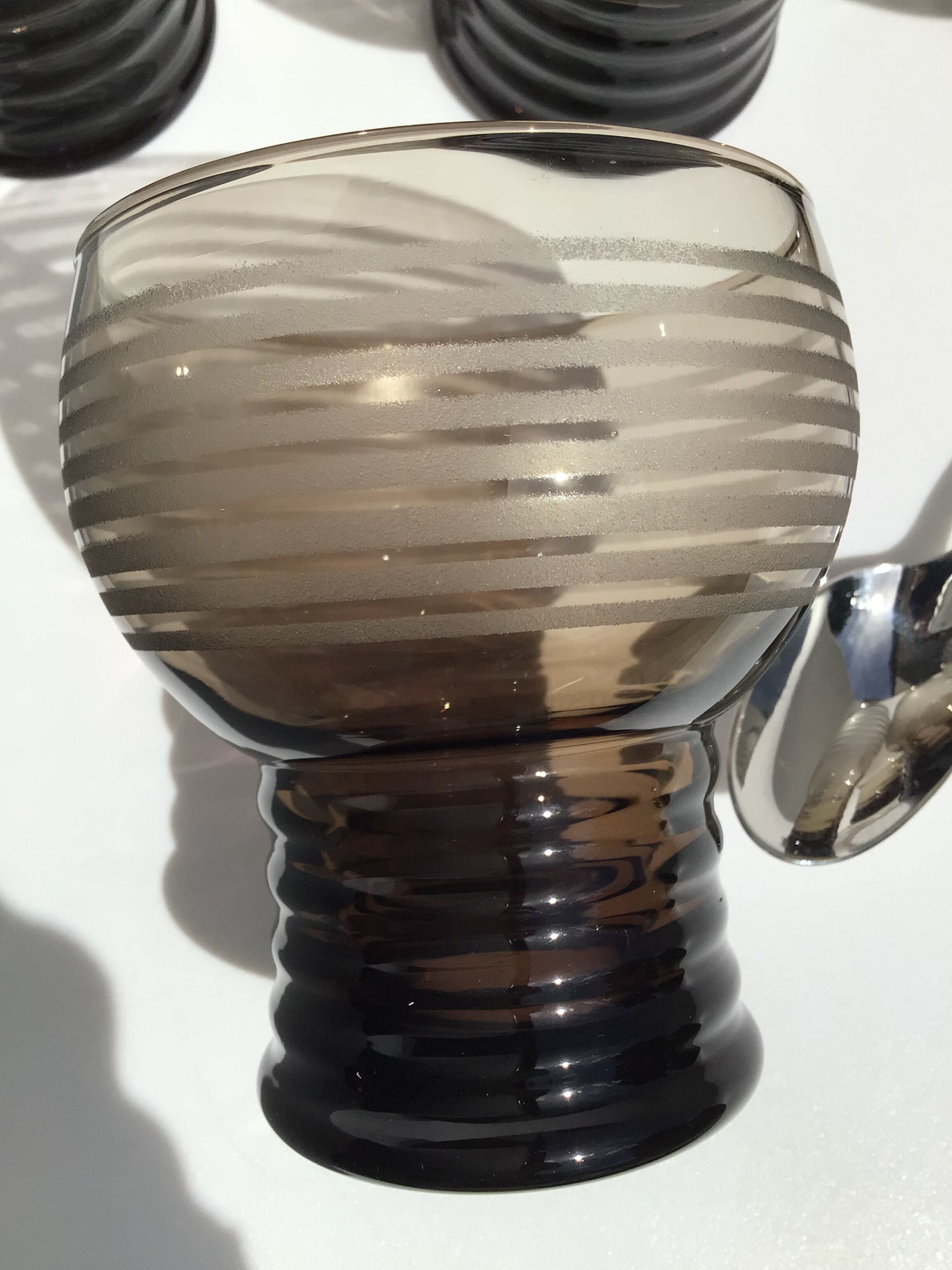 Set of 6 art deco water glasses