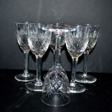 Set of 6 junon stemmed glasses cristallerie lorraine lemberg dlg chantilly h13.5