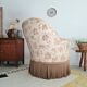 Floral toad armchair with fringes