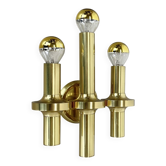 Applique en tube de laiton "Torch" par Gaetano Sciolari, italie années 1970