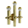 rare Brass tube "TORCH" Wall Light sconce by GAETANO SCIOLARI, Italy 1970s