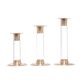 Vintage set of brass and lucite candlesticks, 1970s