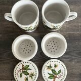 Pair of vintage infusion mugs.
