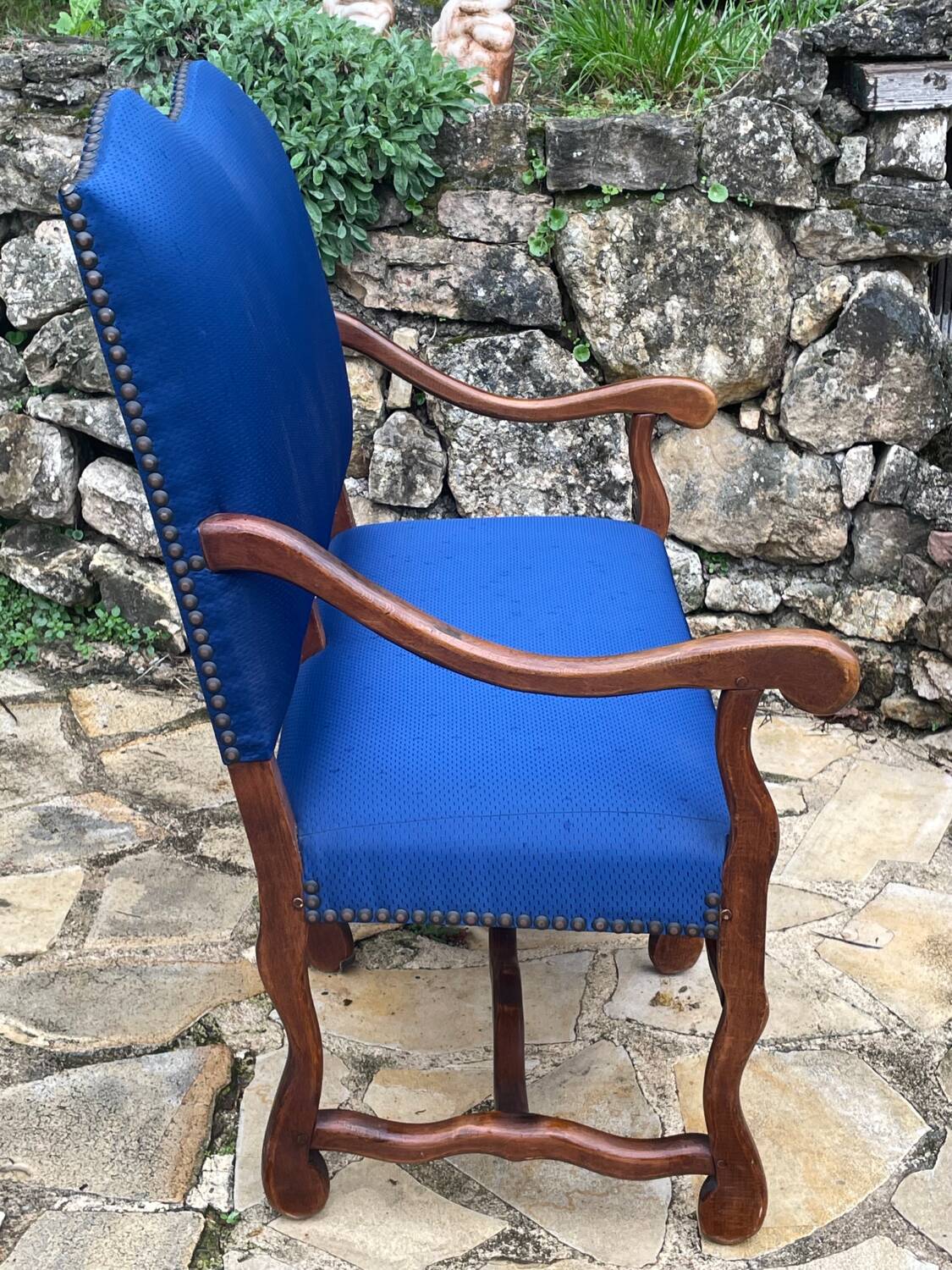 2-seater walnut bench