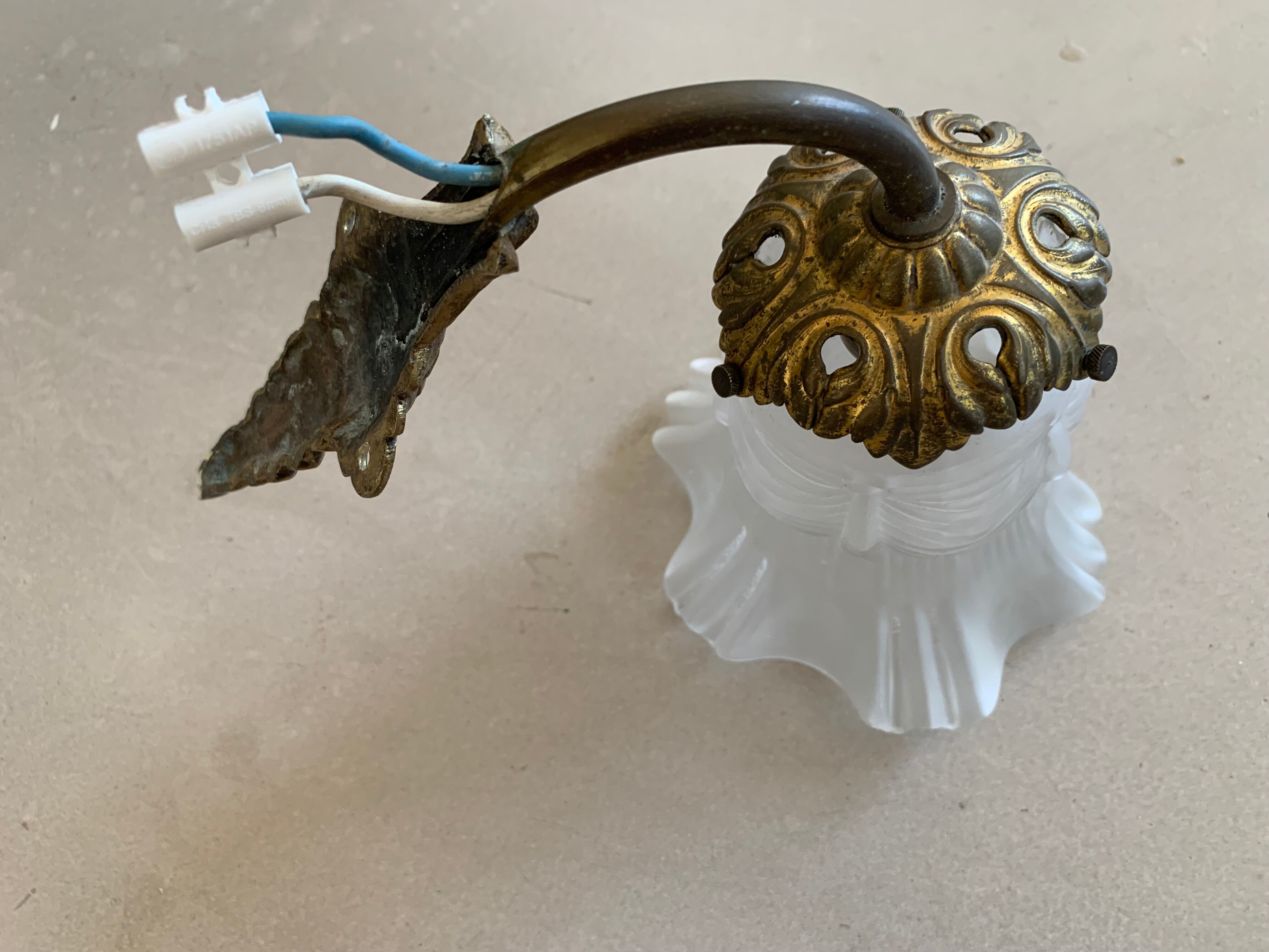 Old bronze wall light