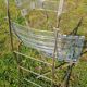 2 invisible folding chairs in metal and transparent plexiglass