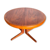 Scandinavian type extendable round table in vintage teak year 1960