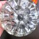 Vase pique-fleurs boule en verre épais à 19 trous France vintage