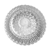Plafonnier rond en verre bullé années 60-70