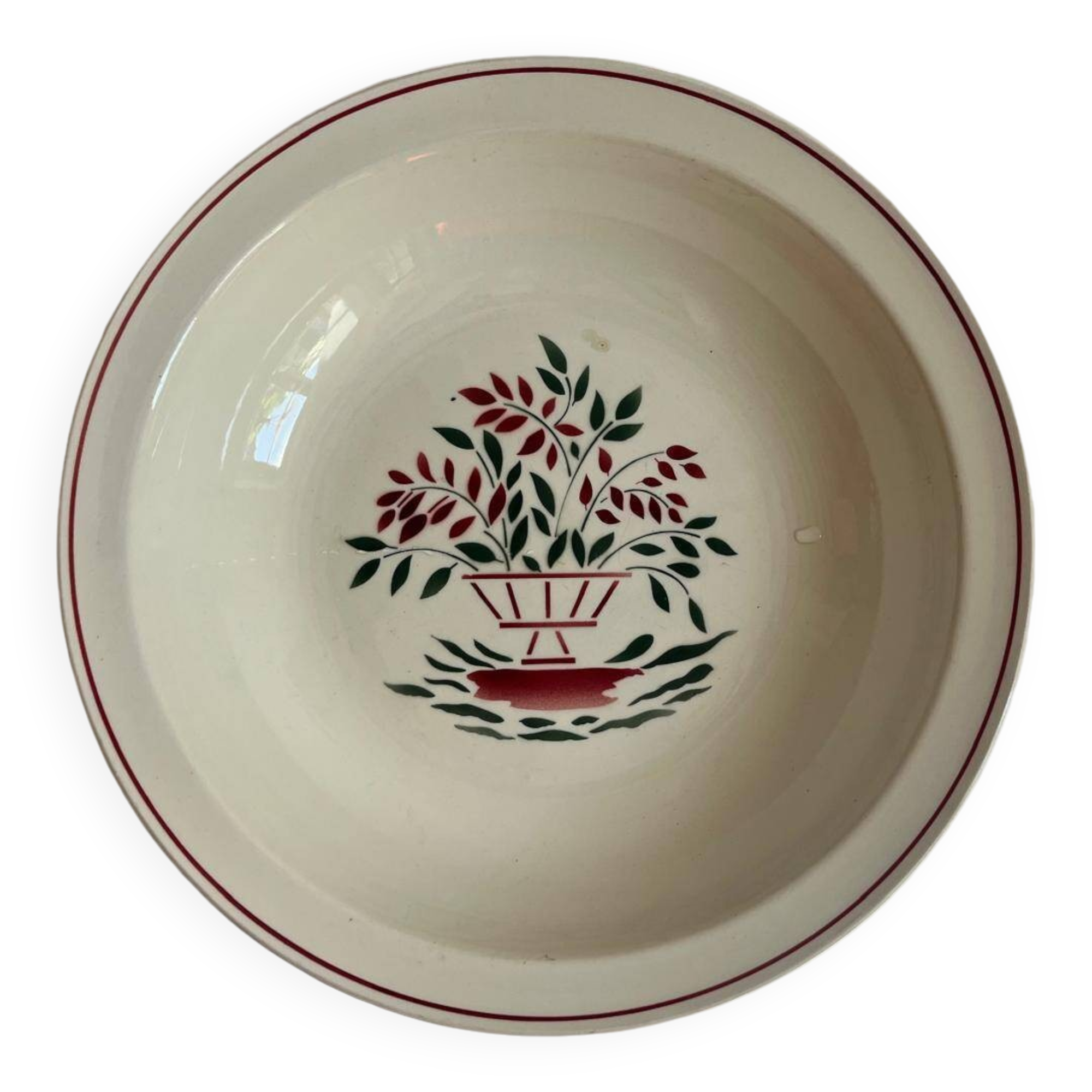 Creil Montereau flat vegetable dish