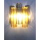 Amber and fume’ “tronchi” murano glass wall sconce