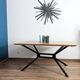 Extendable wooden and metal table, 80s