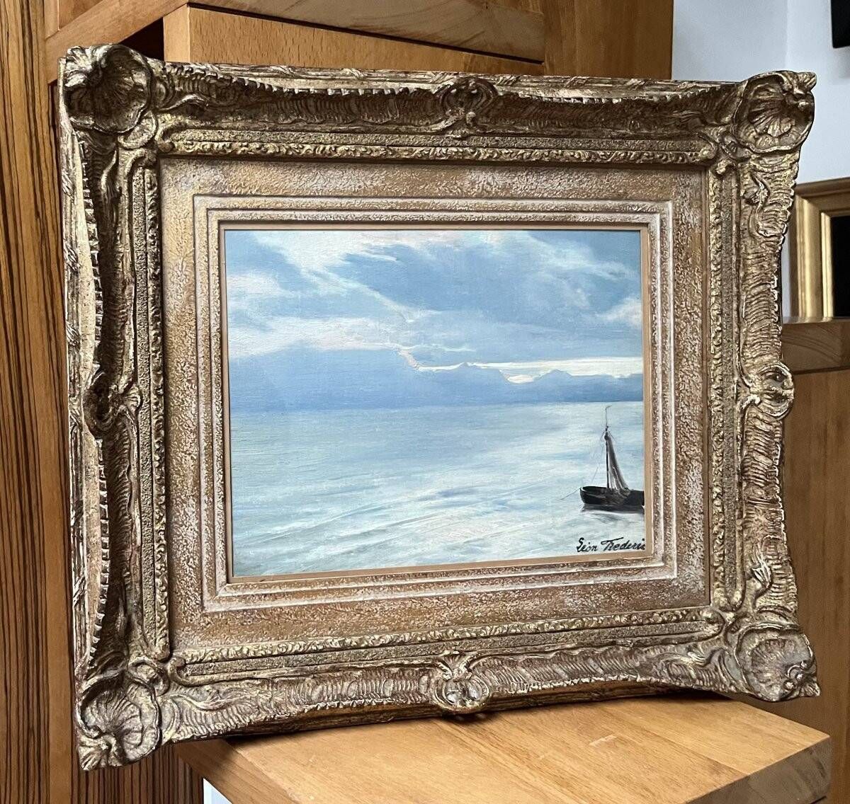 Léon Frédéric (1856-1940) Seascape, Heyst, oil on canvas signed