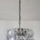 Nickel-plated crystal chandelier Mid Century Modern by Bakalowits