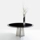 Art Deco vase in black and white opaline glass Anatole Riecke 1939