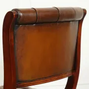 Chesterfield Leather Dining Chairs, Set of 6