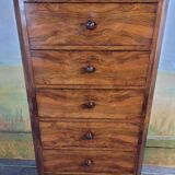 Chiffonnier grande commode en noyer  XIX ème siècle