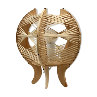 Scandinavian wooden lamp 1960