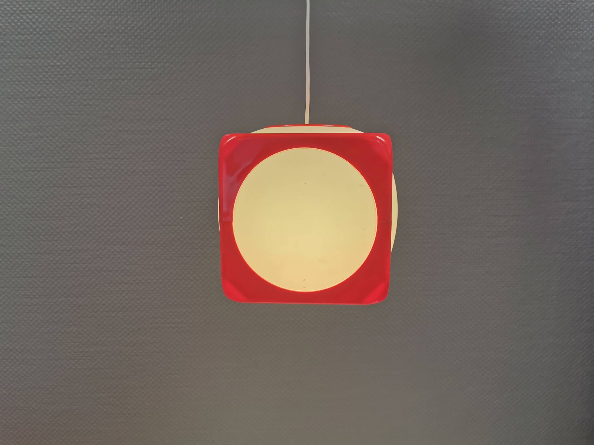 Vintage Poker Dice pendant lamp by Hoyrup Lighting, 1976, Denmark.
