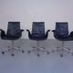 Model 6727 Bird Chairs by Preben Fabricius & Jørgen Kastholm for Kill International, 1960s, Set of 3