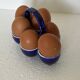 Cobalt Blue Egg Cup Service in earthenware by Georges Dreyfus workshop circa 1900