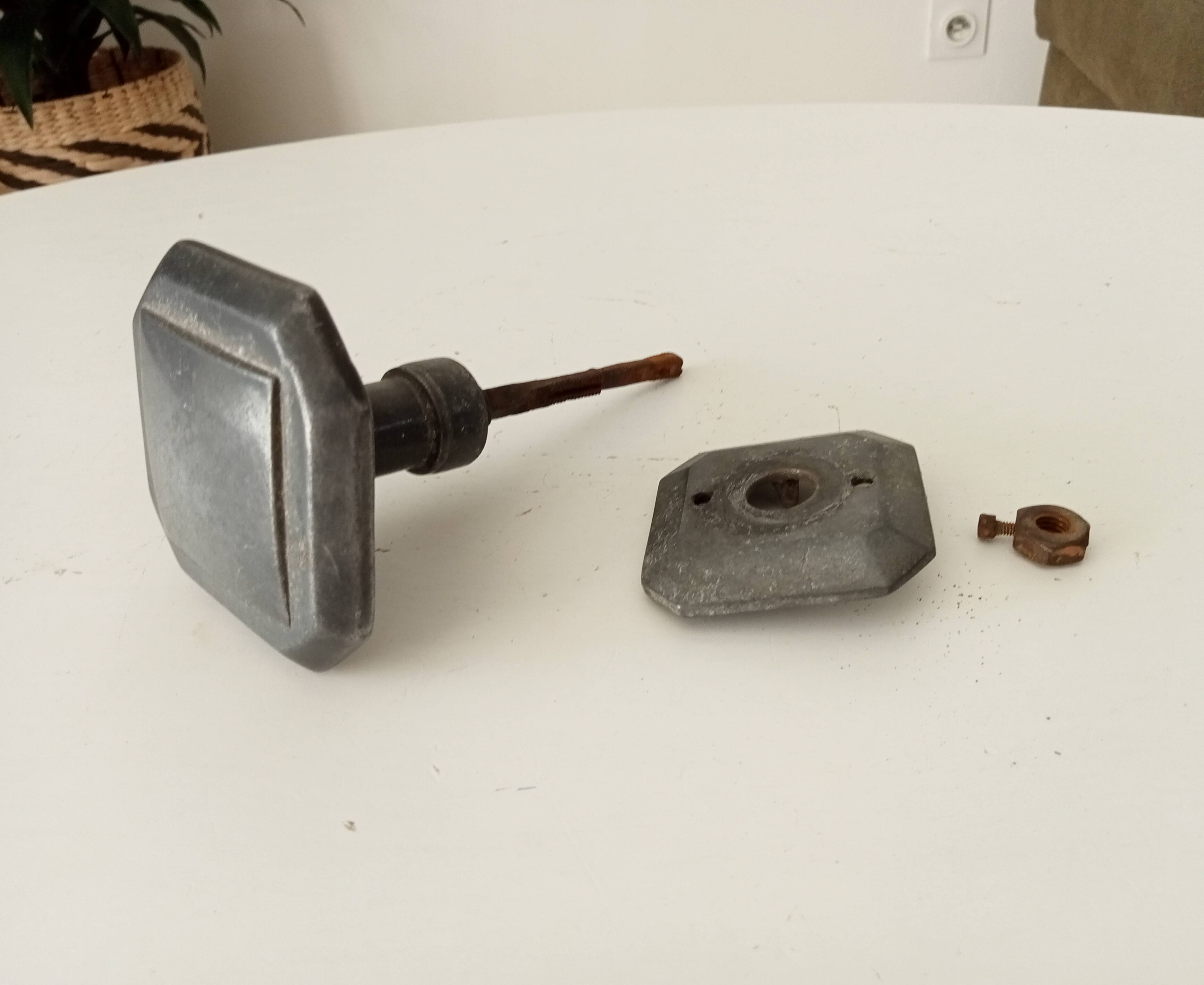 Antique art deco central door handle door pull