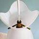 Scandinavian suspension in frosted white glass, 1960s