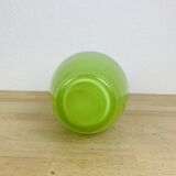 Jade green blown glass vase, handcrafted