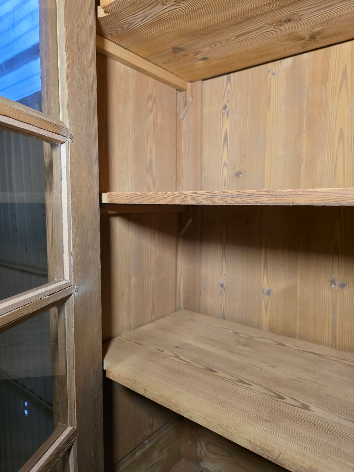 Bibliothèque deux corps du XIXè en sapin massif