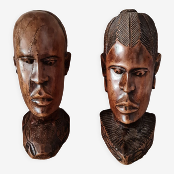 Afro head sculpture