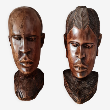Sculpture tête afro
