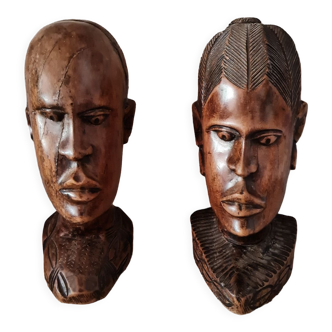 Sculpture tête afro