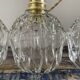 Trio of suspension in electrified chiseled glass to nine